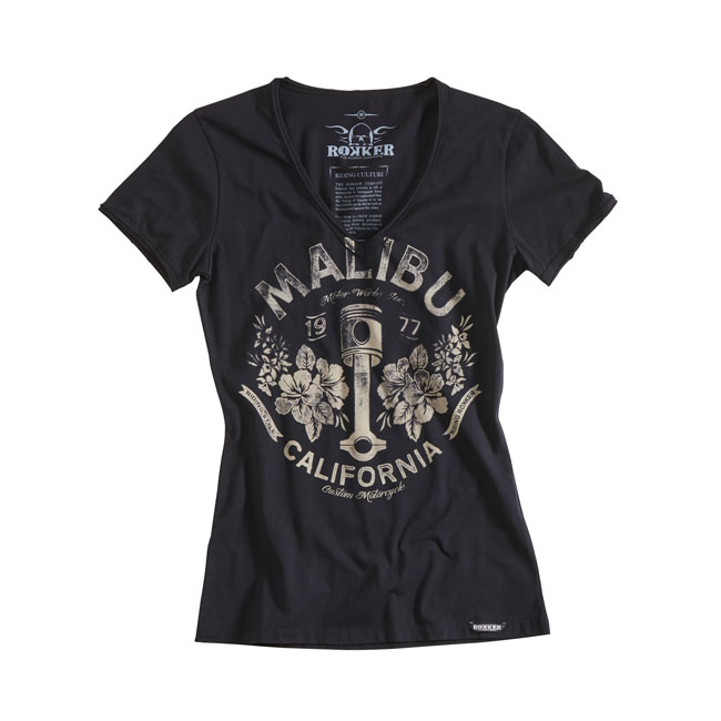rokker lady t-shirt malibu black