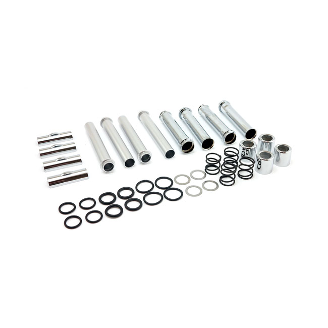 599185 Complete M8 pushrod cover kit. Chrome www