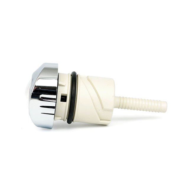 907088 Oil tank dipstick with temperature gauge. Chrome black face