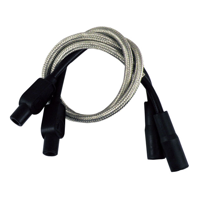 941439 Taylor, 8mm Pro braided stainless spark plug wire set www