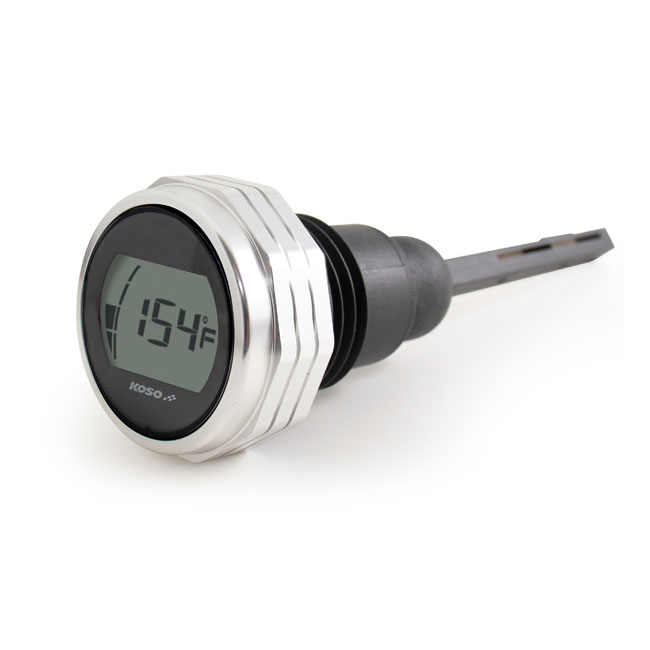 KOSO, oil tank dipstick with display. Silver body Downtown American