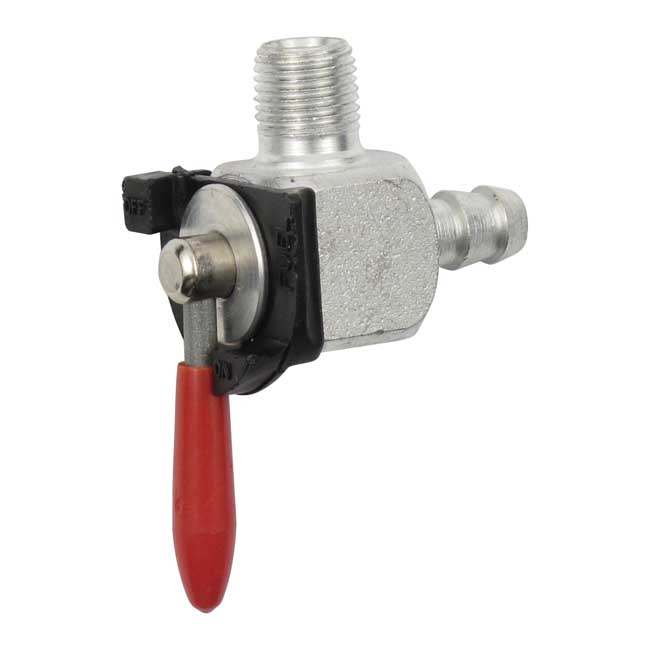 980212 Red handle petcock, rear outlet. 1/8" NPT threaded www